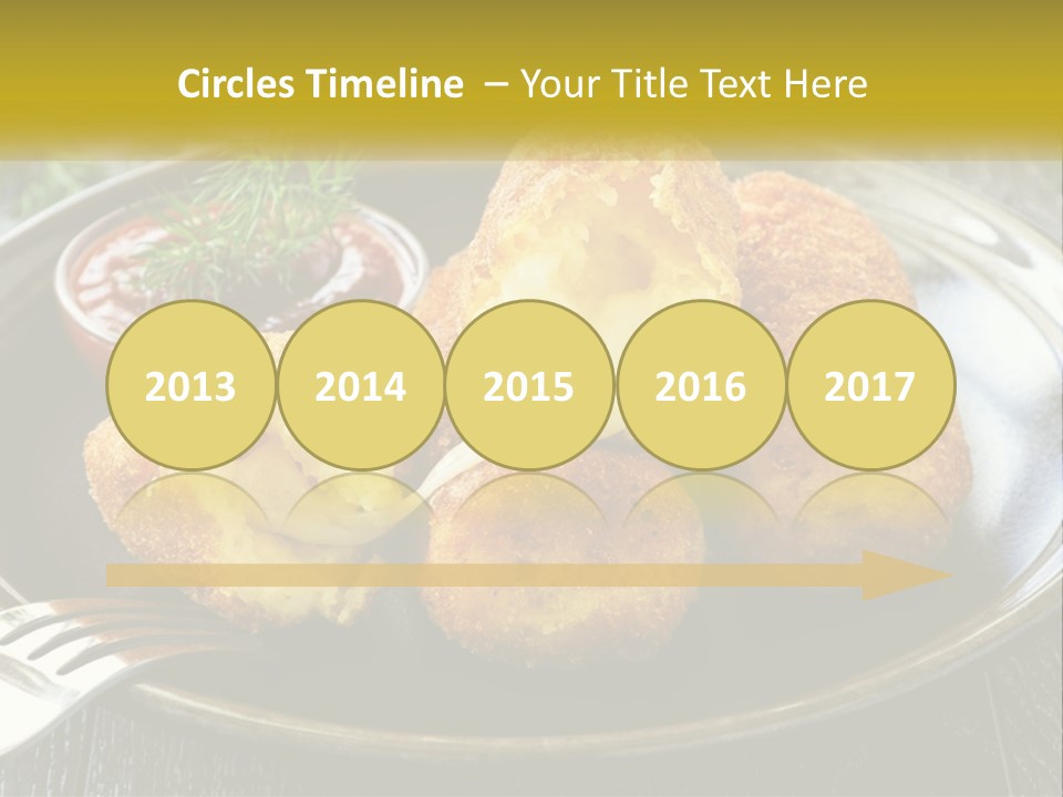 A Plate Of Food With A Fork And Knife PowerPoint Template