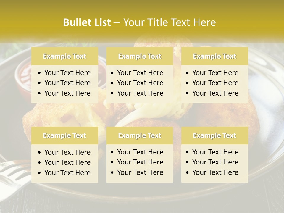 A Plate Of Food With A Fork And Knife PowerPoint Template