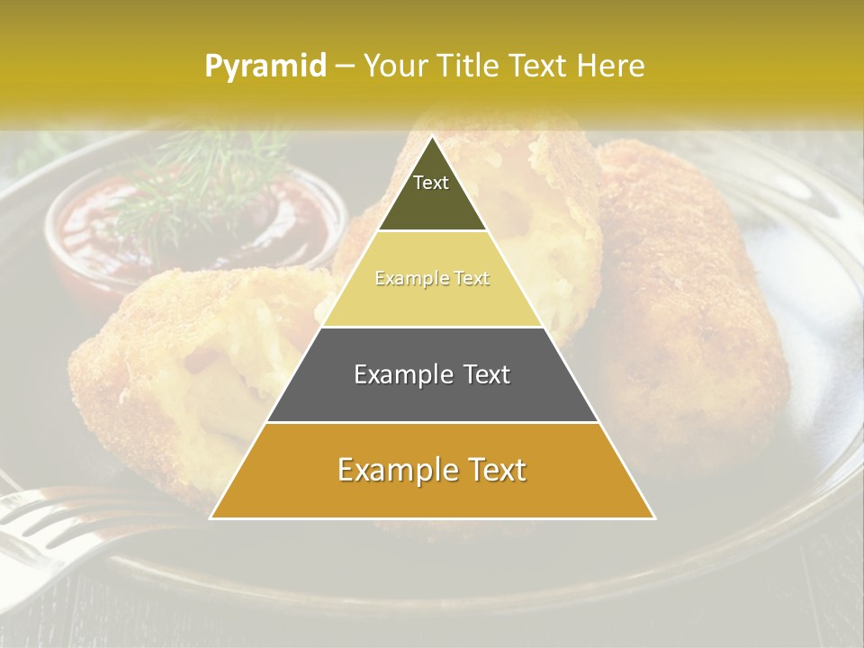 A Plate Of Food With A Fork And Knife PowerPoint Template