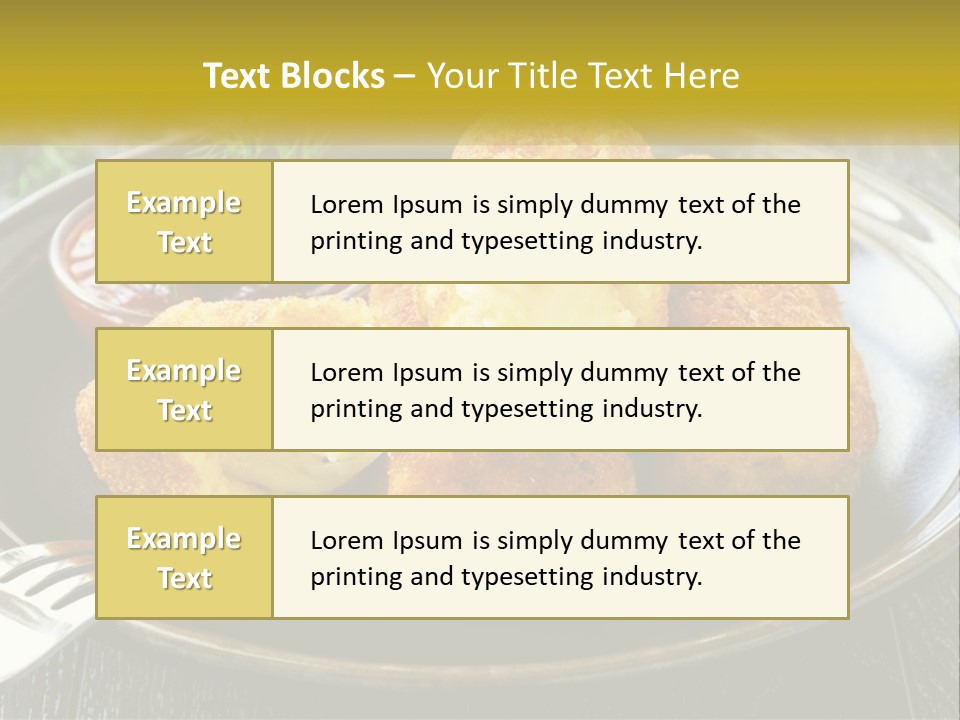 A Plate Of Food With A Fork And Knife PowerPoint Template