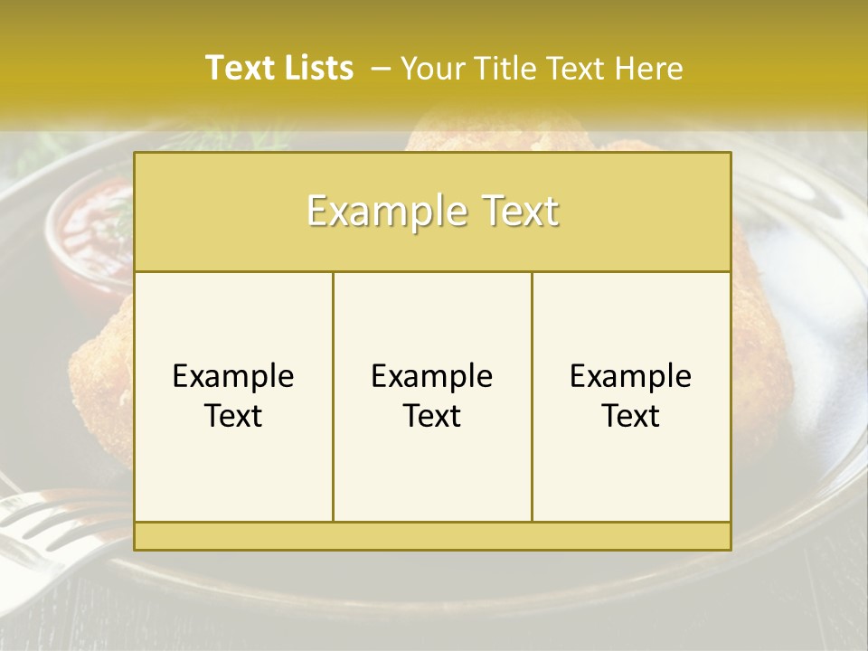 A Plate Of Food With A Fork And Knife PowerPoint Template