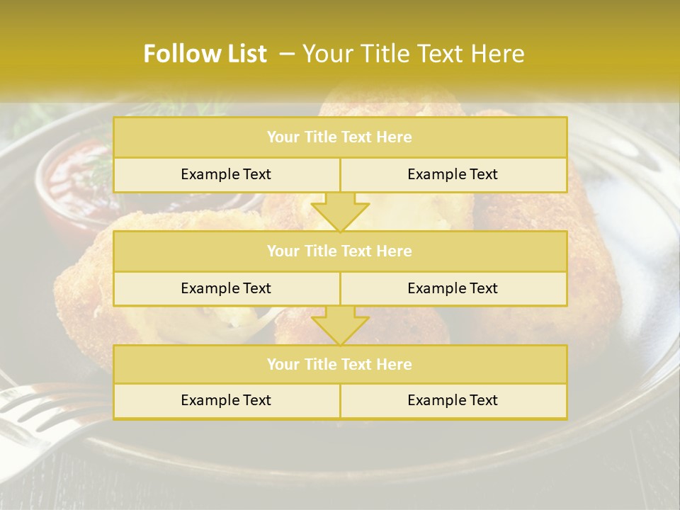 A Plate Of Food With A Fork And Knife PowerPoint Template