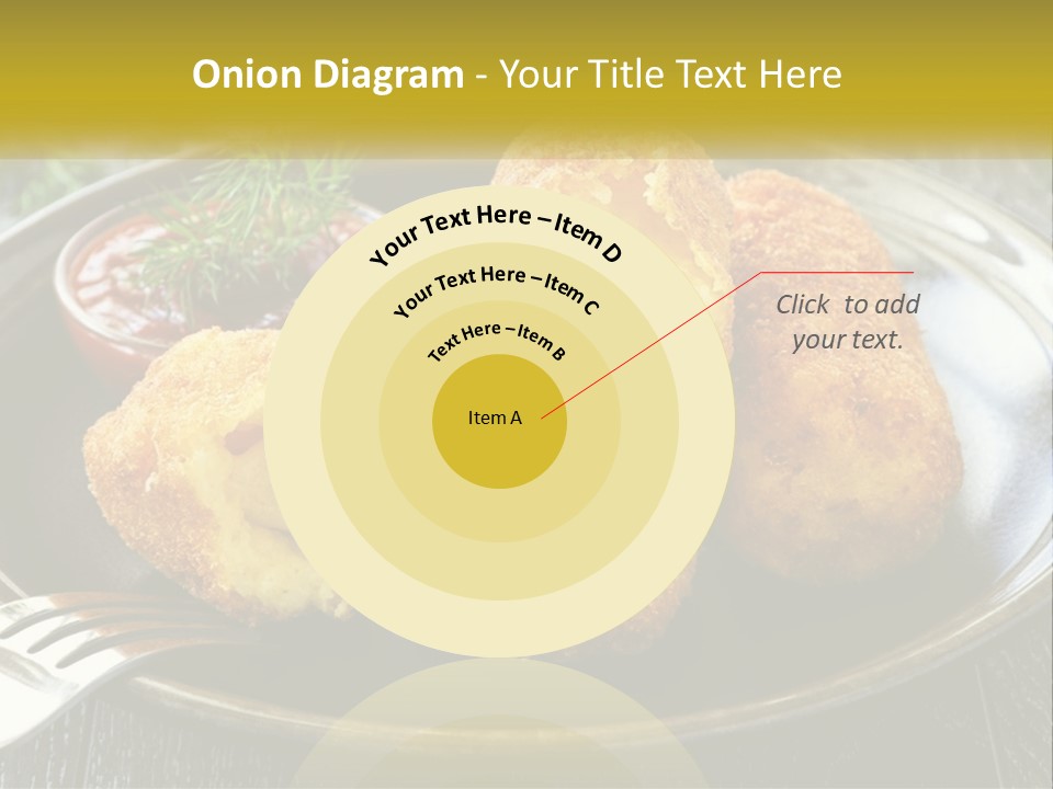 A Plate Of Food With A Fork And Knife PowerPoint Template