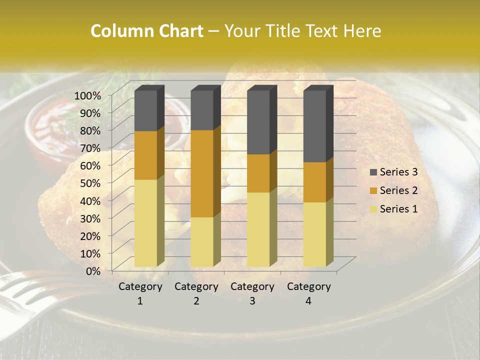A Plate Of Food With A Fork And Knife PowerPoint Template