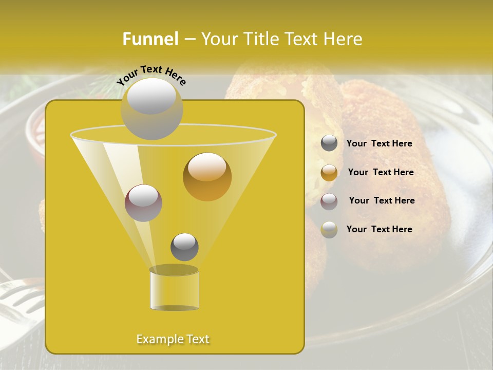 A Plate Of Food With A Fork And Knife PowerPoint Template