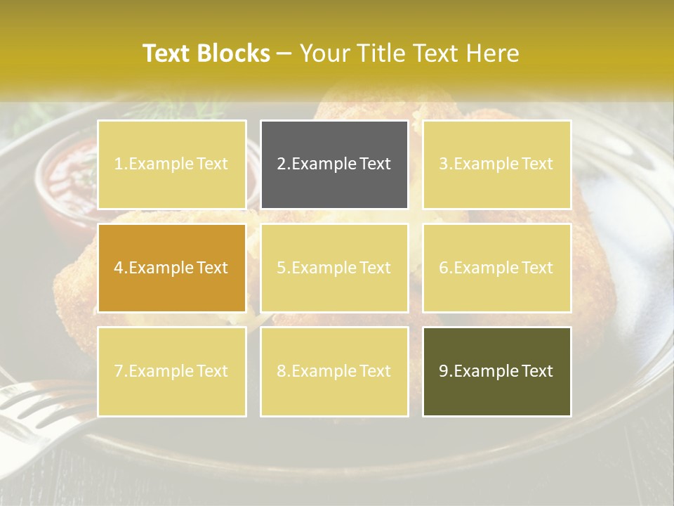 A Plate Of Food With A Fork And Knife PowerPoint Template