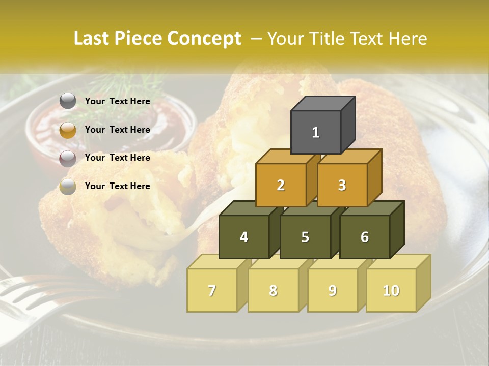 A Plate Of Food With A Fork And Knife PowerPoint Template