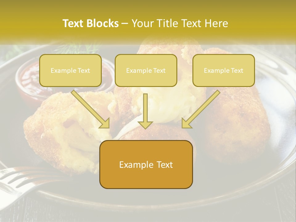 A Plate Of Food With A Fork And Knife PowerPoint Template