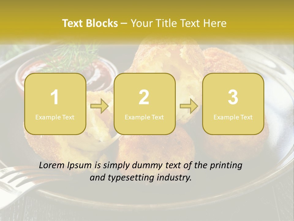 A Plate Of Food With A Fork And Knife PowerPoint Template