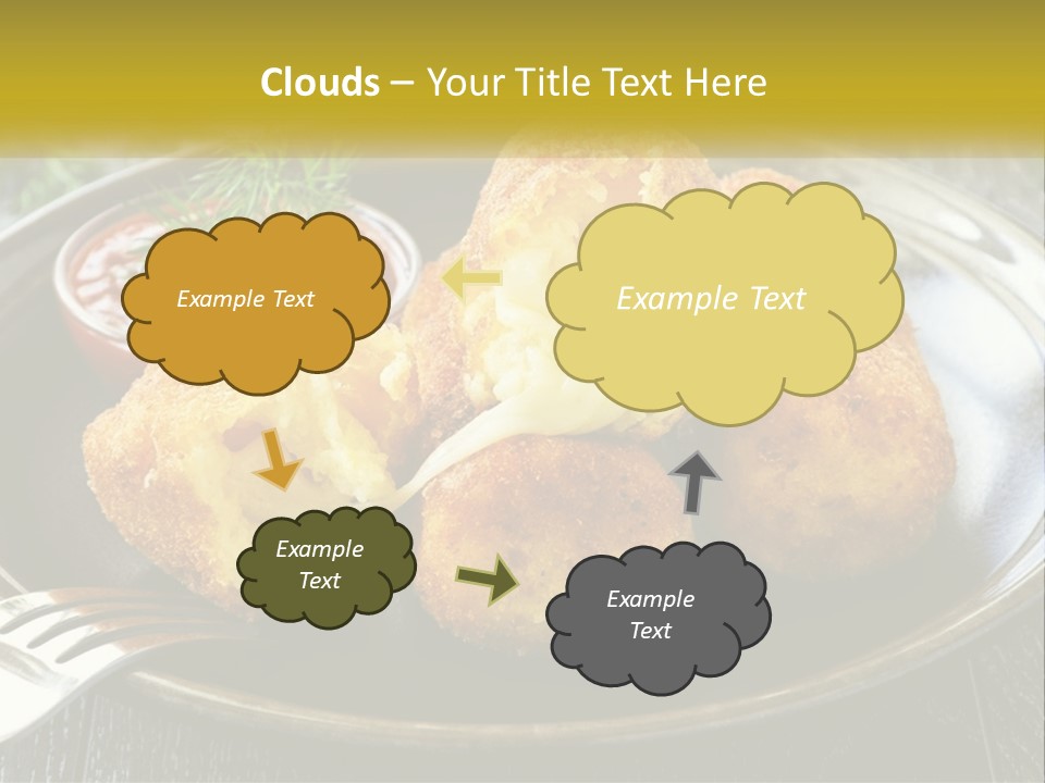 A Plate Of Food With A Fork And Knife PowerPoint Template