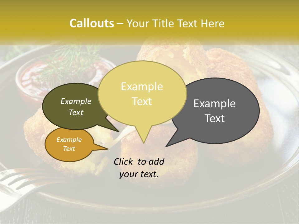 A Plate Of Food With A Fork And Knife PowerPoint Template