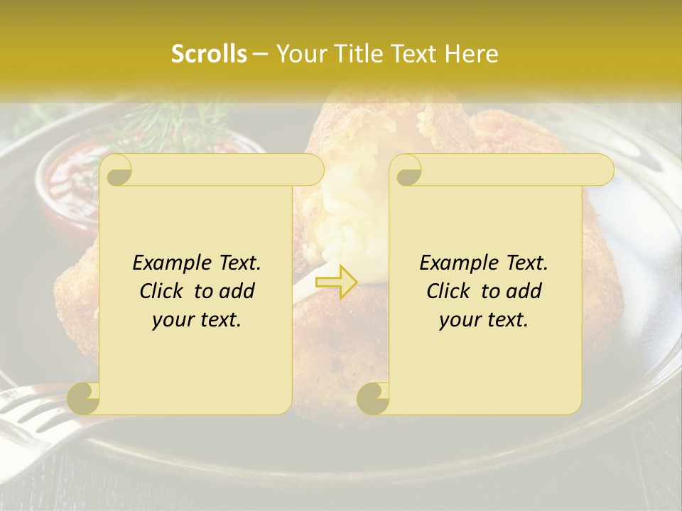 A Plate Of Food With A Fork And Knife PowerPoint Template