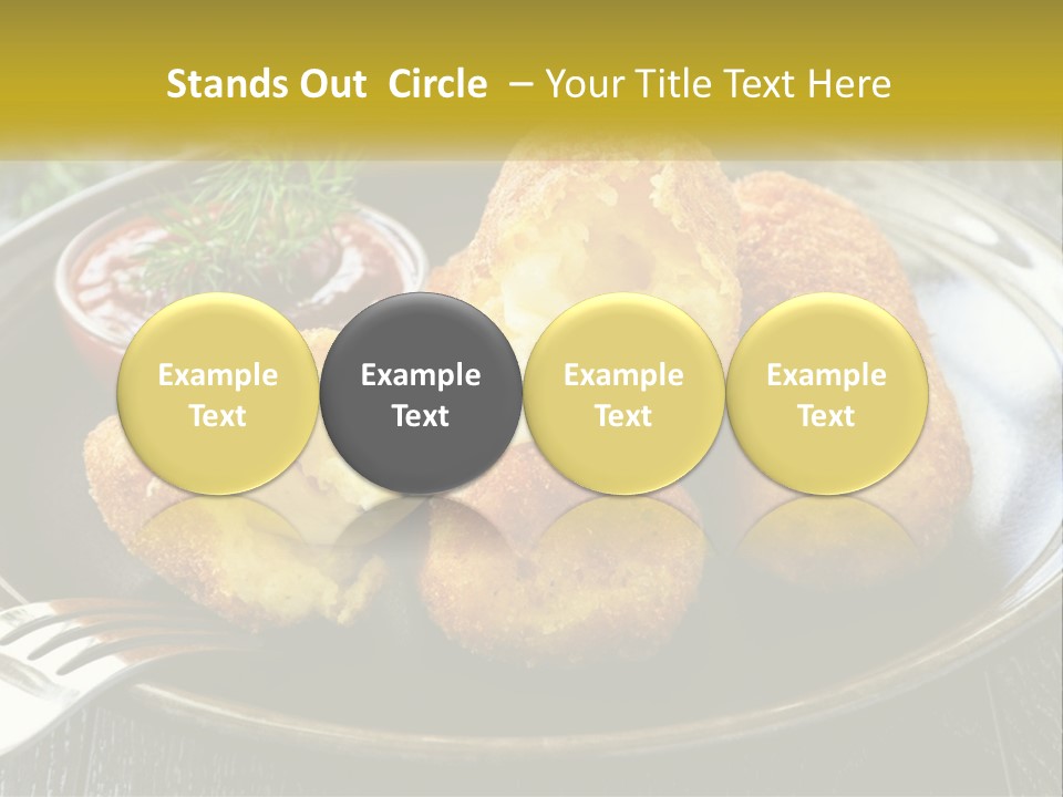 A Plate Of Food With A Fork And Knife PowerPoint Template