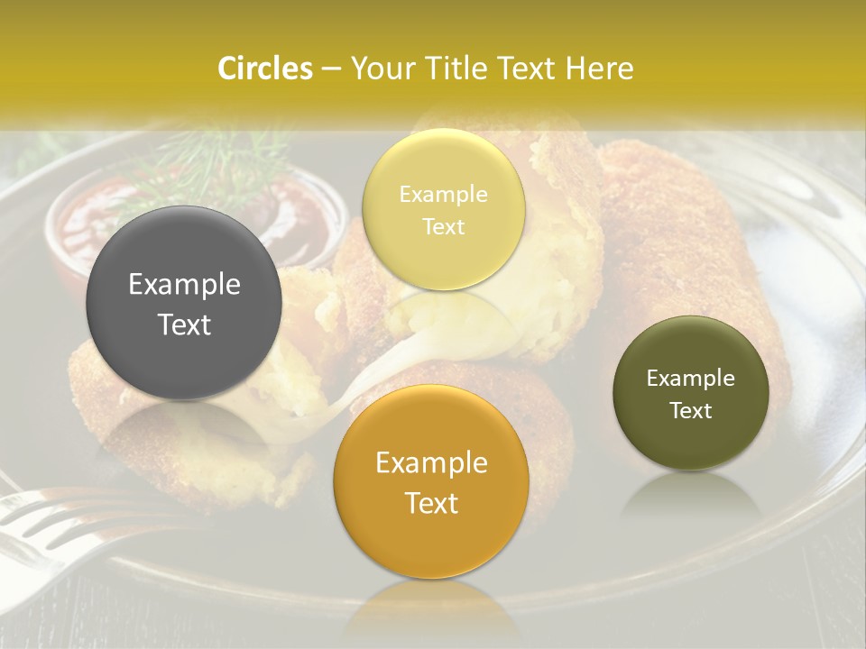 A Plate Of Food With A Fork And Knife PowerPoint Template