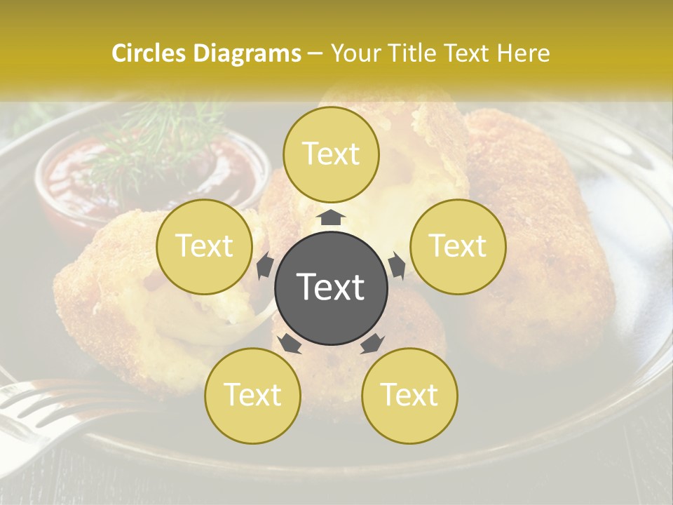 A Plate Of Food With A Fork And Knife PowerPoint Template