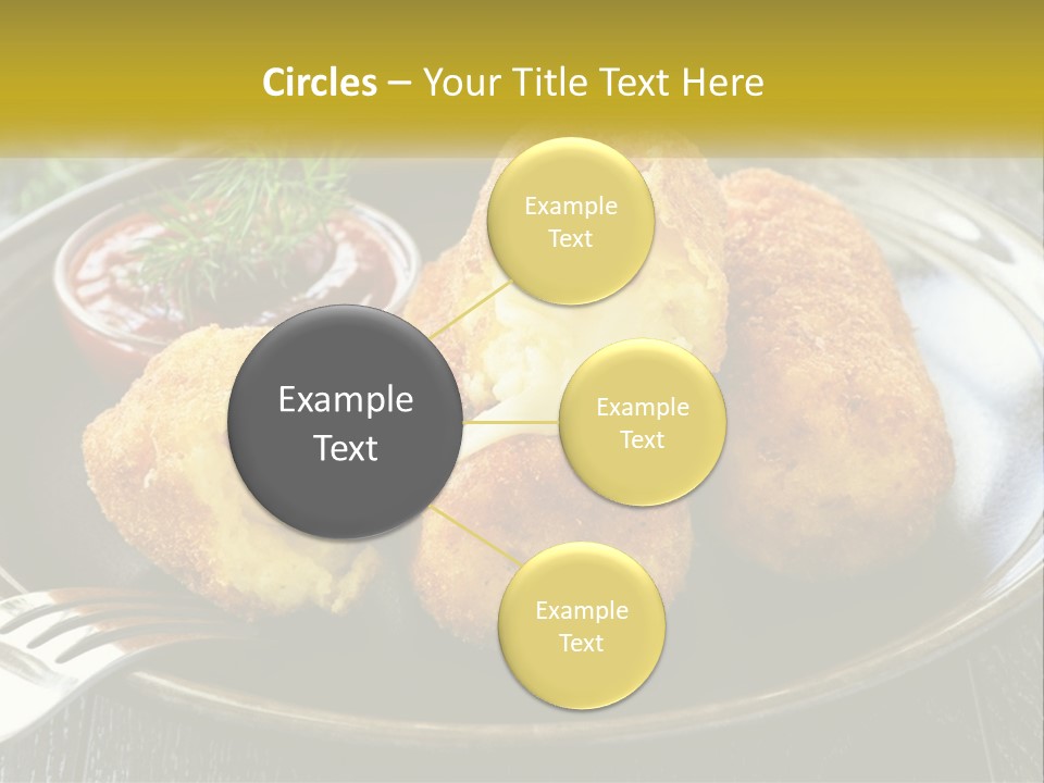 A Plate Of Food With A Fork And Knife PowerPoint Template