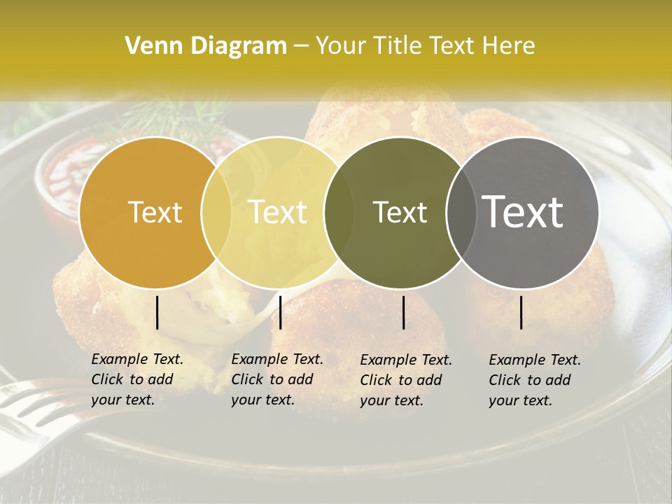 A Plate Of Food With A Fork And Knife PowerPoint Template