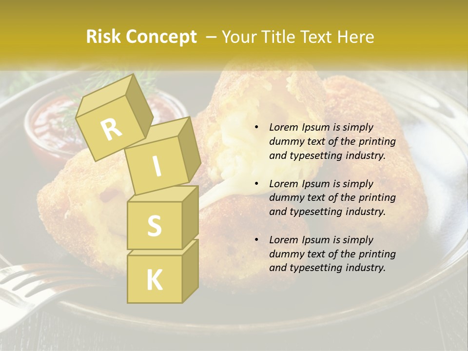 A Plate Of Food With A Fork And Knife PowerPoint Template