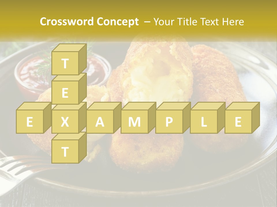 A Plate Of Food With A Fork And Knife PowerPoint Template