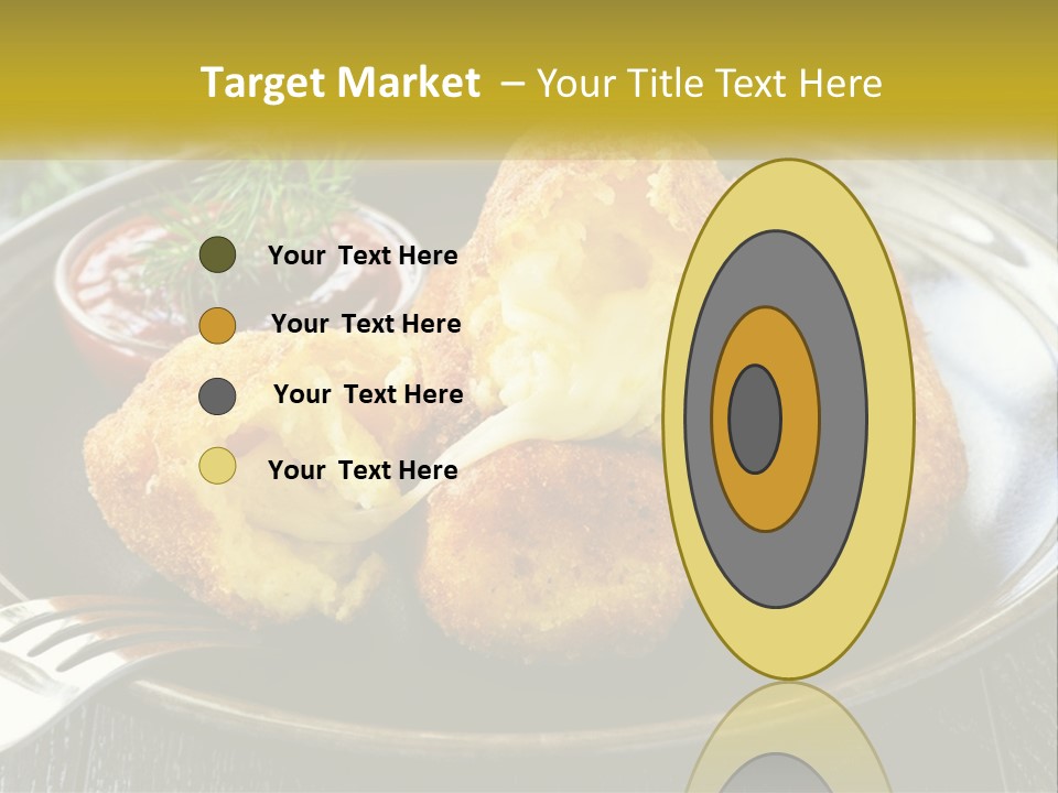 A Plate Of Food With A Fork And Knife PowerPoint Template