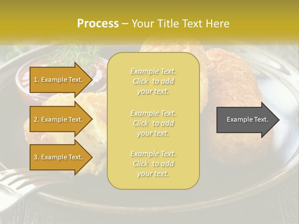 A Plate Of Food With A Fork And Knife PowerPoint Template