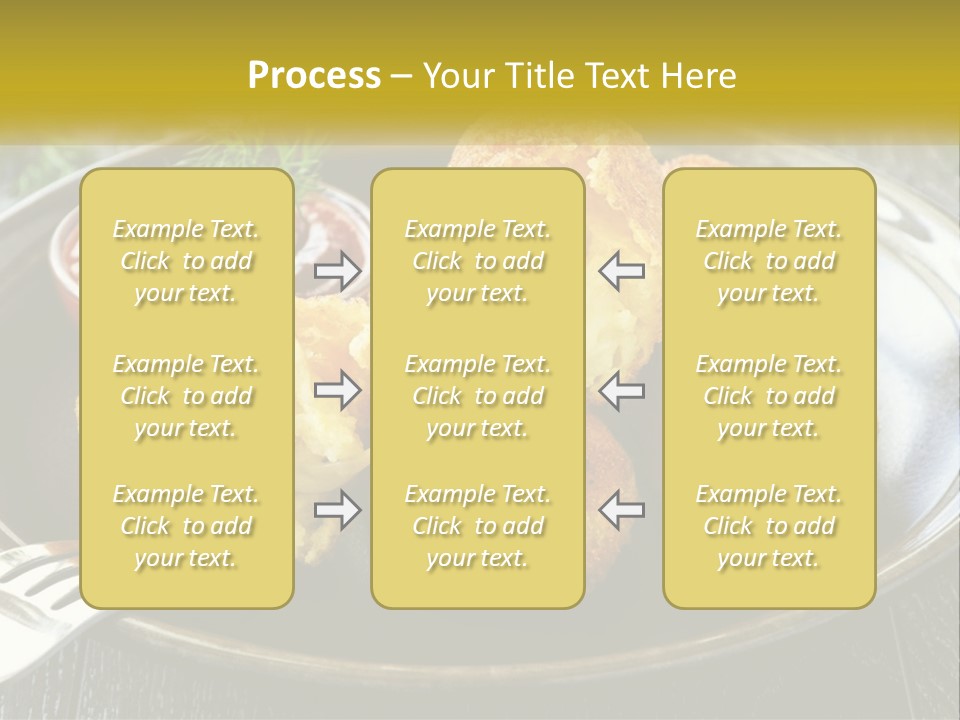 A Plate Of Food With A Fork And Knife PowerPoint Template