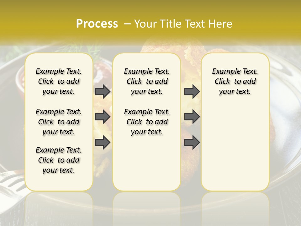 A Plate Of Food With A Fork And Knife PowerPoint Template