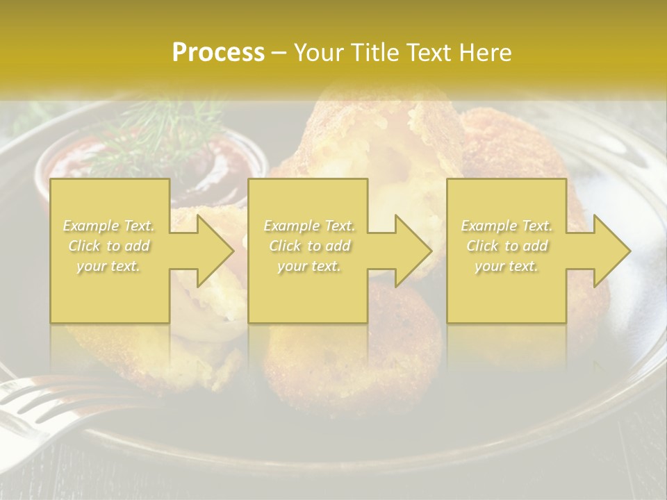 A Plate Of Food With A Fork And Knife PowerPoint Template