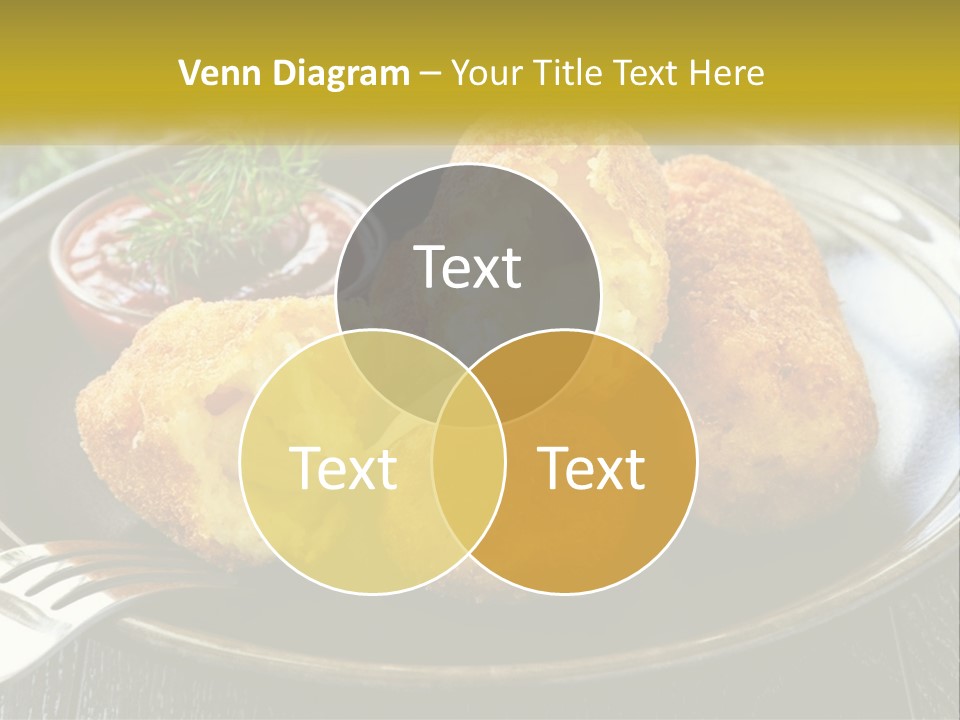 A Plate Of Food With A Fork And Knife PowerPoint Template