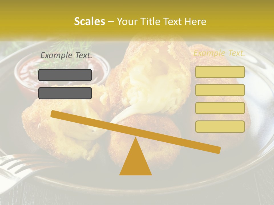 A Plate Of Food With A Fork And Knife PowerPoint Template