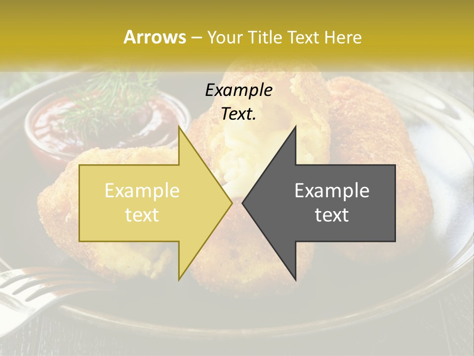 A Plate Of Food With A Fork And Knife PowerPoint Template