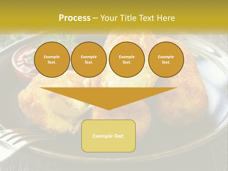 A Plate Of Food With A Fork And Knife PowerPoint Template