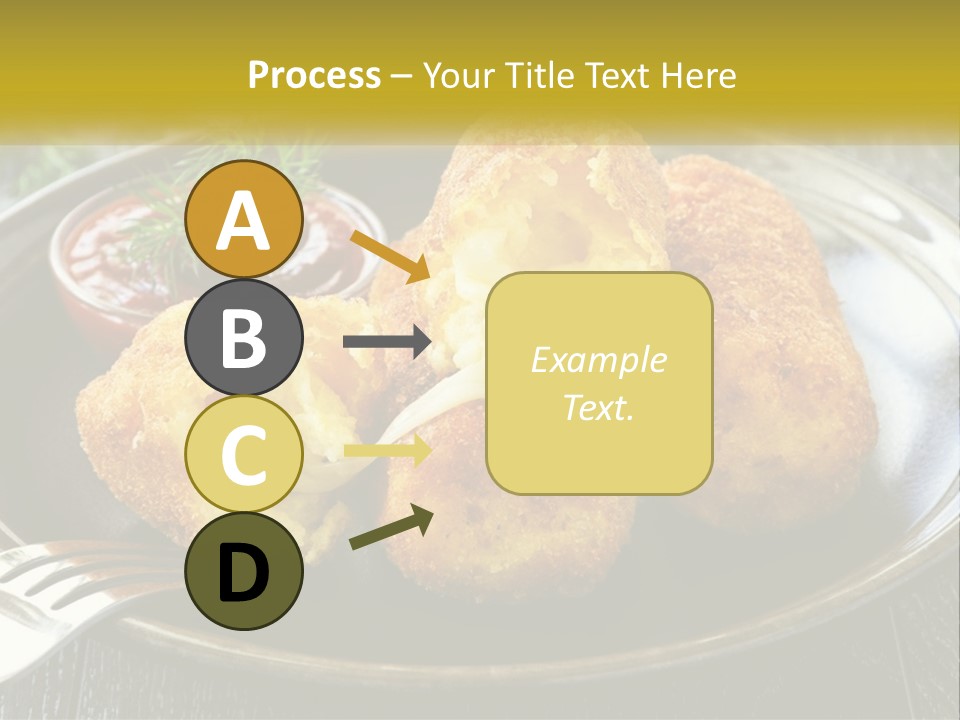 A Plate Of Food With A Fork And Knife PowerPoint Template