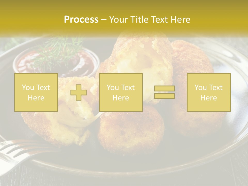 A Plate Of Food With A Fork And Knife PowerPoint Template