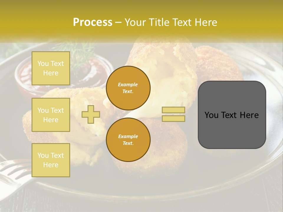 A Plate Of Food With A Fork And Knife PowerPoint Template