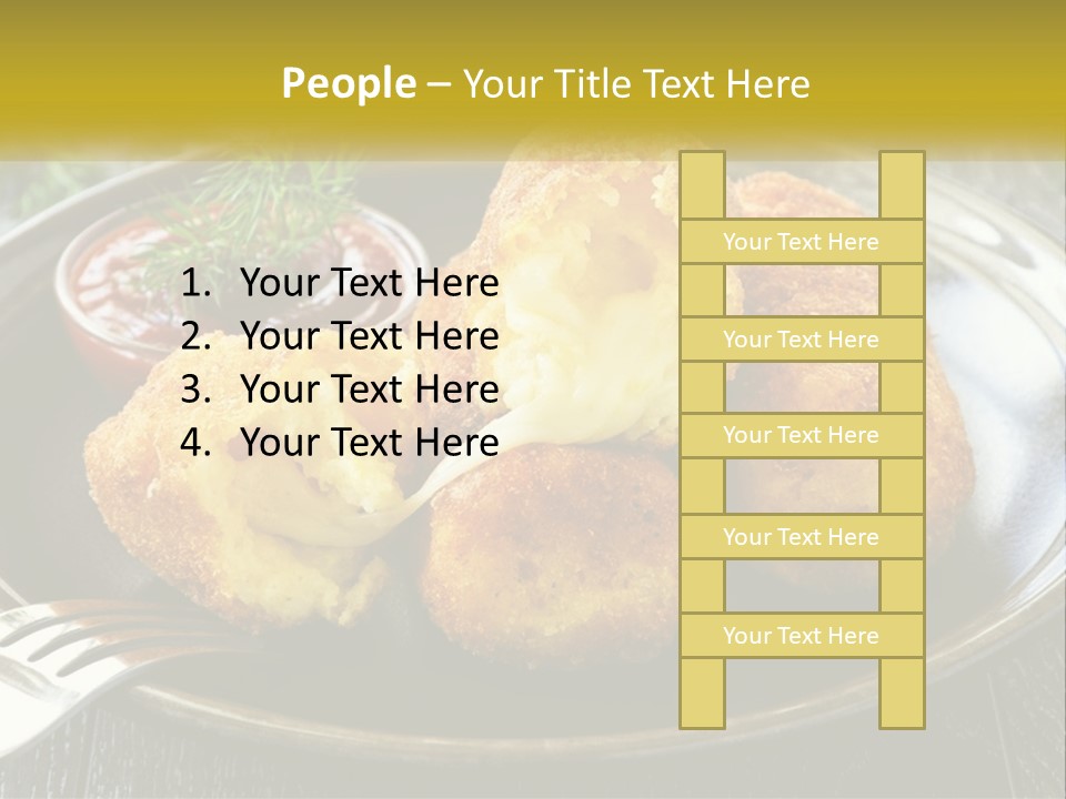 A Plate Of Food With A Fork And Knife PowerPoint Template