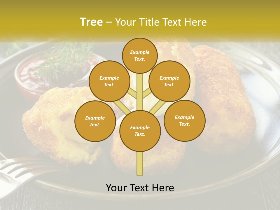 A Plate Of Food With A Fork And Knife PowerPoint Template