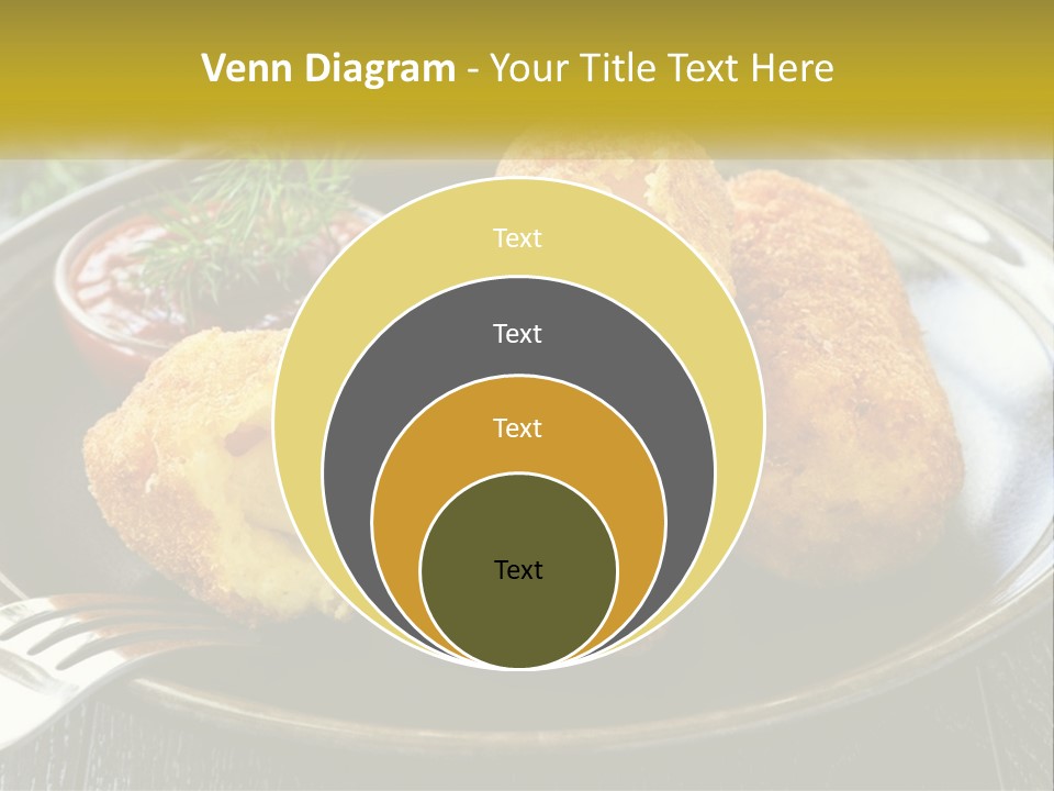 A Plate Of Food With A Fork And Knife PowerPoint Template