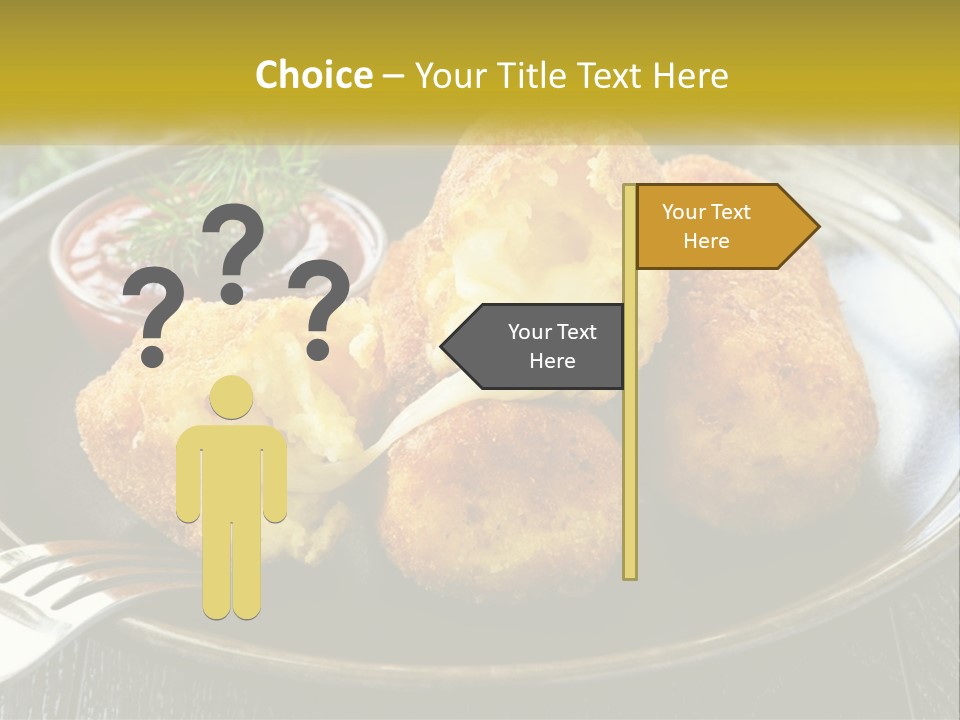 A Plate Of Food With A Fork And Knife PowerPoint Template