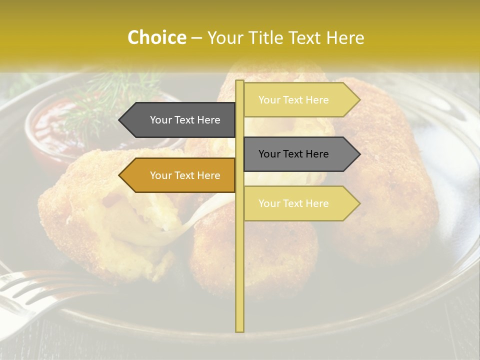 A Plate Of Food With A Fork And Knife PowerPoint Template