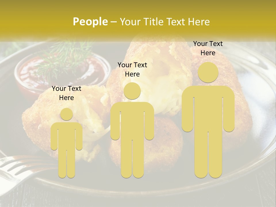 A Plate Of Food With A Fork And Knife PowerPoint Template