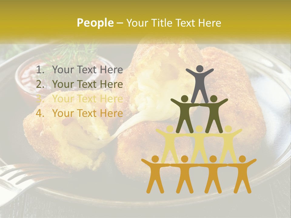 A Plate Of Food With A Fork And Knife PowerPoint Template