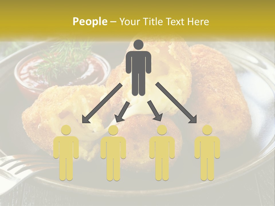 A Plate Of Food With A Fork And Knife PowerPoint Template