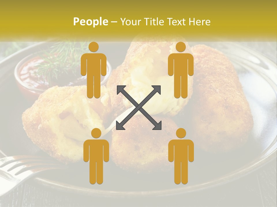 A Plate Of Food With A Fork And Knife PowerPoint Template