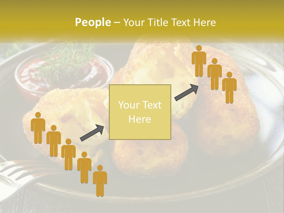 A Plate Of Food With A Fork And Knife PowerPoint Template