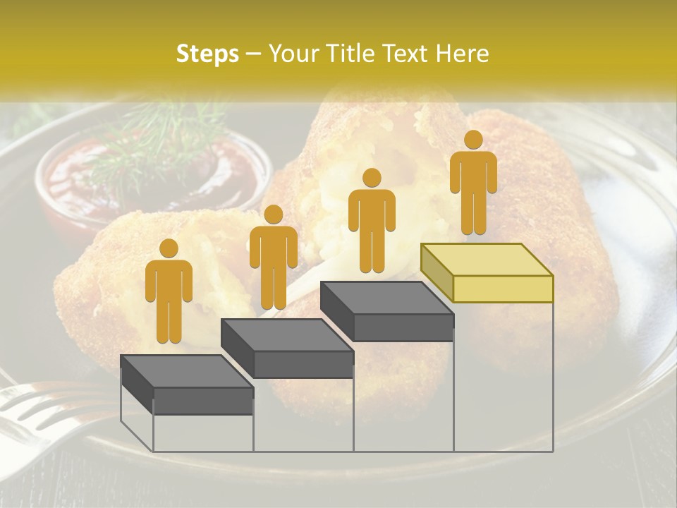 A Plate Of Food With A Fork And Knife PowerPoint Template