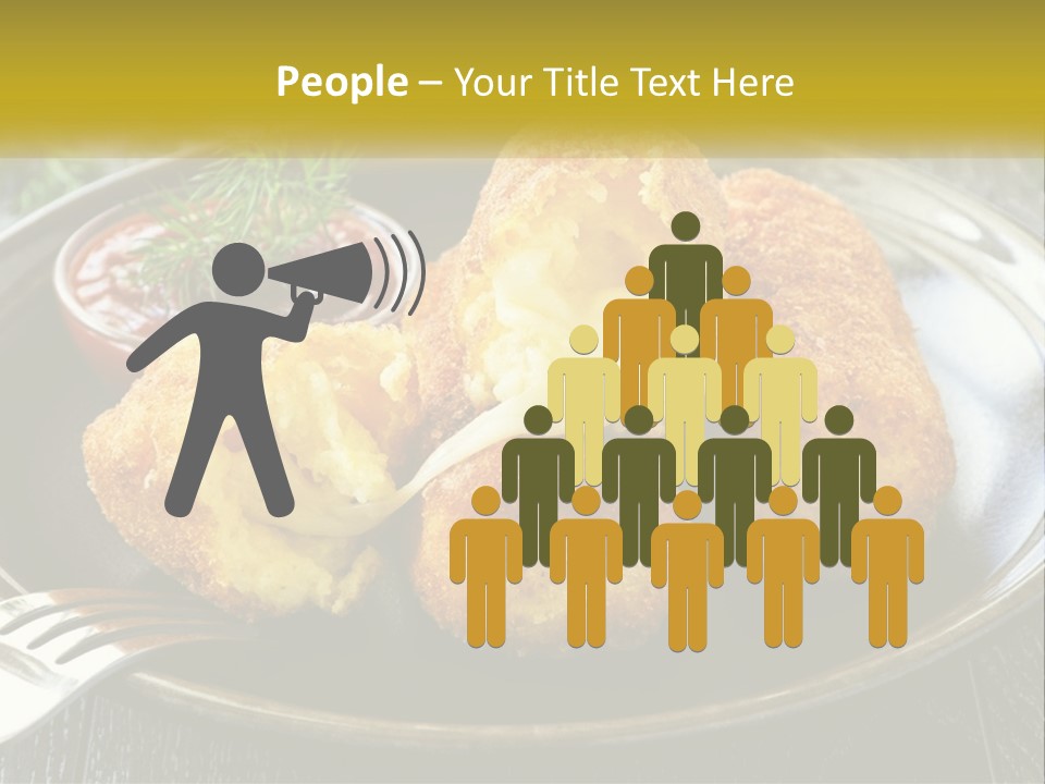 A Plate Of Food With A Fork And Knife PowerPoint Template