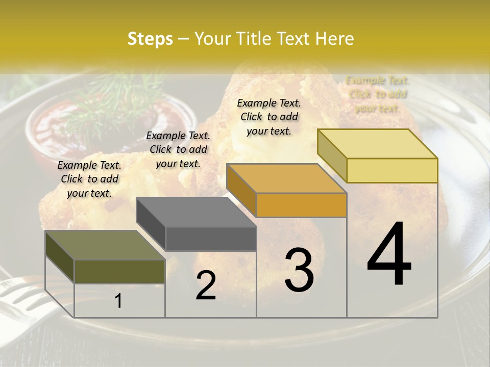 A Plate Of Food With A Fork And Knife PowerPoint Template