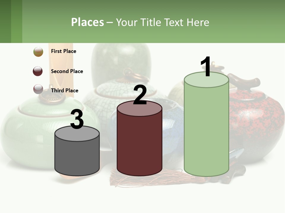 A Group Of Vases Sitting Next To Each Other PowerPoint Template