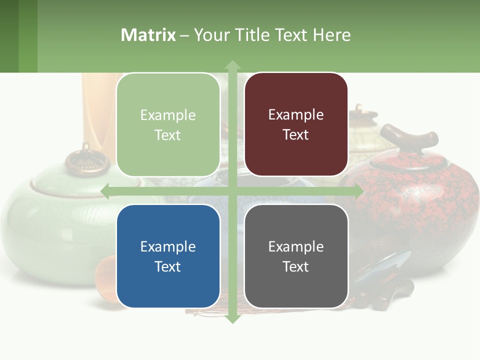A Group Of Vases Sitting Next To Each Other PowerPoint Template